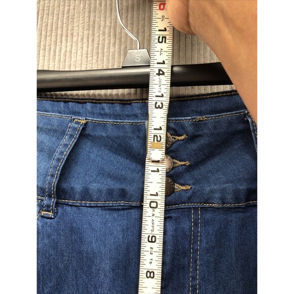 VIP Juniors Jeggings Size 13/31 Distressed Zip Triple Button Closure - Picture 9 of 16